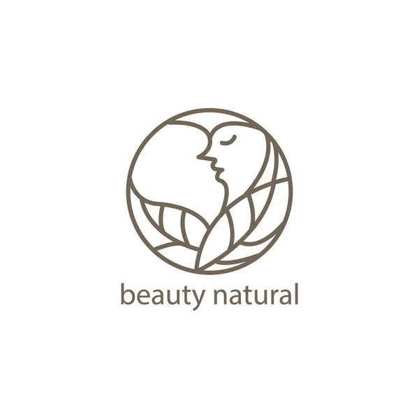 Soyut Amblem Vektör Ana Hatları Moda Tasarım Sembolü Doğa Logo — Stok Vektör