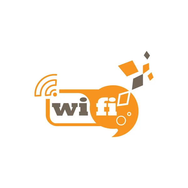 Wifi Carte Internet Logo Concept Pour Conception Vectorielle Entreprise — Image vectorielle
