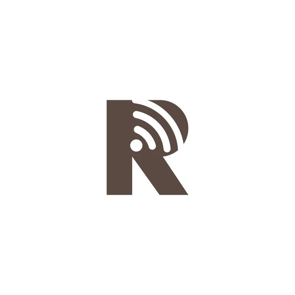 字母R Internet Logo Design Vector Illustration — 图库矢量图片