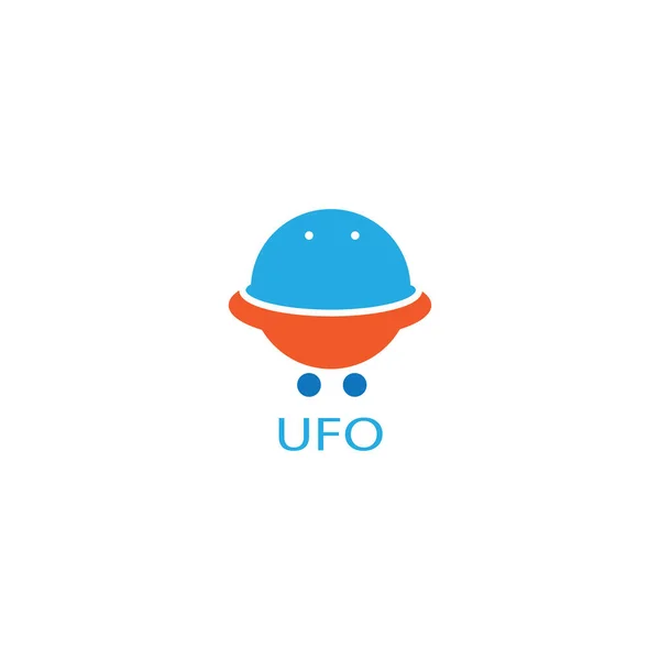 Ufo Planète Logo Couleur Illustration Web Design Vecteur — Image vectorielle