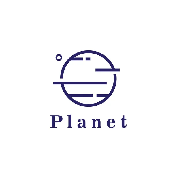 Логотип Планети Простий Контурний Дизайн Векторні Ілюстрації — стоковий вектор
