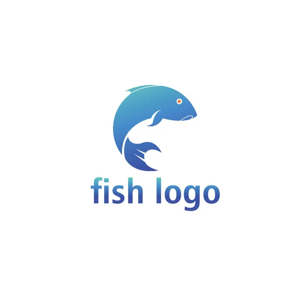 Рыба Логотип Абстрактный Дизайн Круга Дизайн Векторной Иллюстрации Этикетки Бизнеса — стоковый вектор