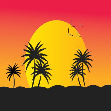 manzara çizimi arka plan renklendirici doğa günbatımı