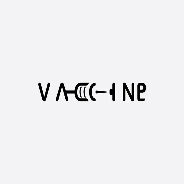 Illustration Vectorielle Conception Injection Logo Vaccin — Image vectorielle