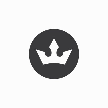 Crown simge vektör logosu resim çizimi