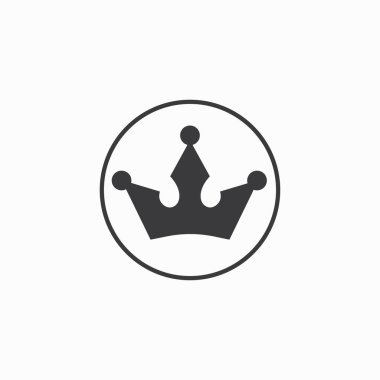 Crown simge vektör logosu resim çizimi