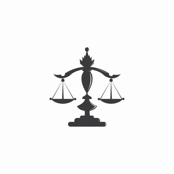 Scales Justice Icon Vector Logo Design Clip Art Illustration — Stock Vector