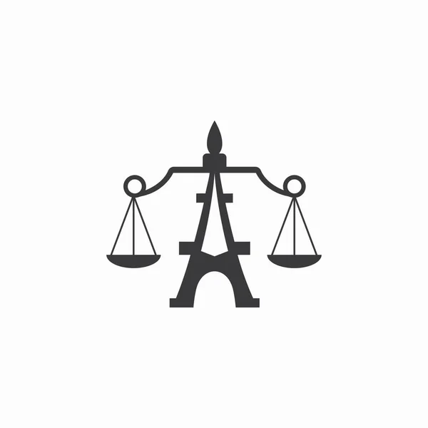 Масштаби Значок Справедливості Векторний Дизайн Логотипу Кліп Арт Ілюстрація — стоковий вектор