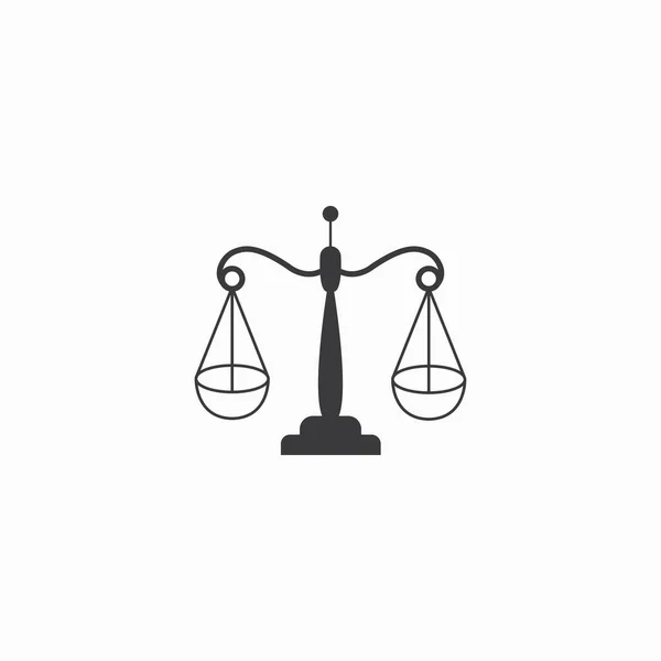 Scales Justice Icon Vector Logo Design Clip Art Illustration — Stock Vector