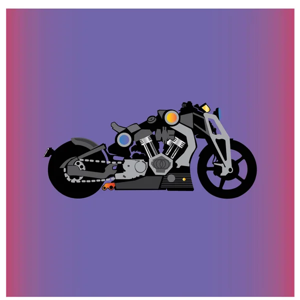 Moto Modification Vectoriel Icône Illustration Isolée Conception Fond Modèle — Image vectorielle