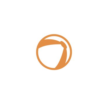 Voleybol ikonu vektör tasarımı renk çizimi