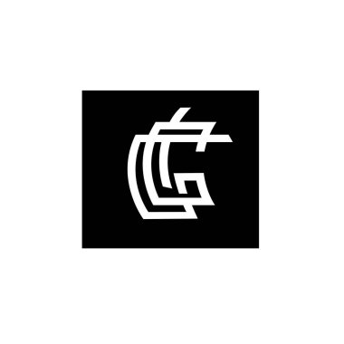 G harfi yaratıcı logo tasarım vektör çizim şablonu