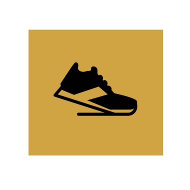 Futbol ayakkabısı resimleme basit logo tasarım vektör şablonu