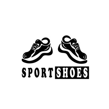 Ayakkabı çizimi siyah beyaz logo clipart tasarım vektörü