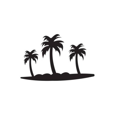 hindistan cevizi ağacı vektör çizimi siyah tasarım