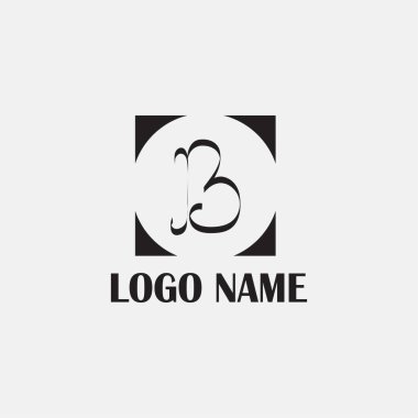 harf b illüstrasyon siyah beyaz basit logo benzersiz vektör tasarımı
