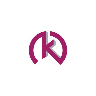 K harfi yaratıcı amblem vektör tasarımı