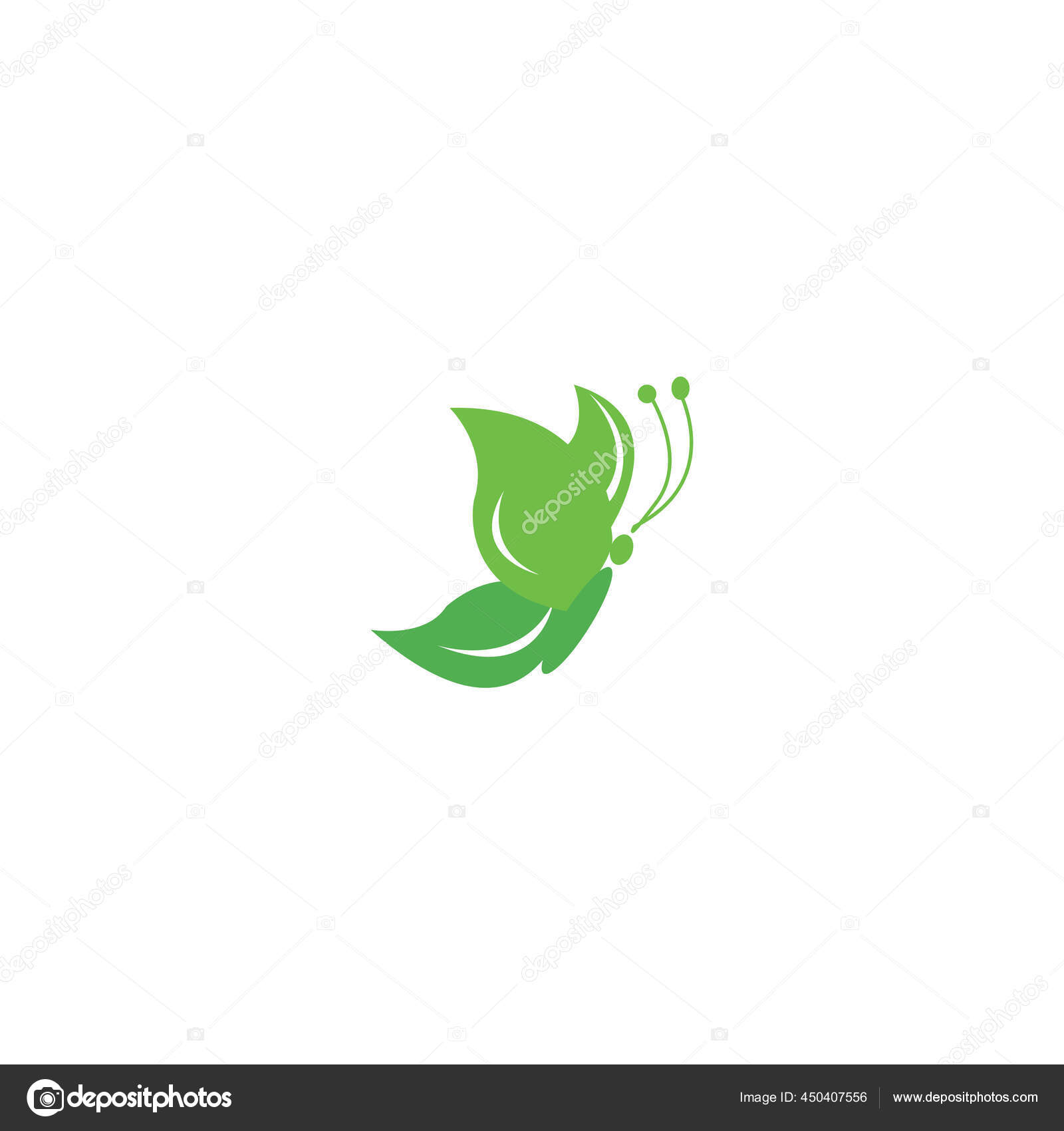 葉のベクトルデザインの蝶のユニークなイラスト ストックベクター C Fiaku03 Gmail Com