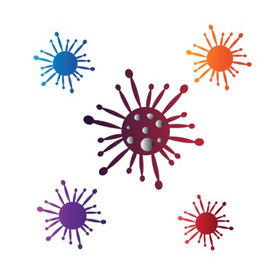 Eşsiz bir vektör tasarımının virüs simgesi