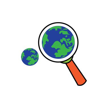 Basit küresel arama vektör tasarımı simgesi