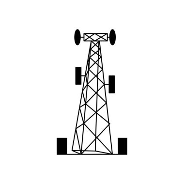 uydu kulesi simgesi basit tasarım vektör çizgisi