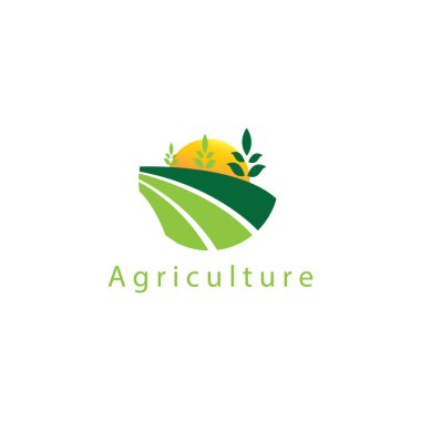 logo nature circle agricultural symbol vector design illustration