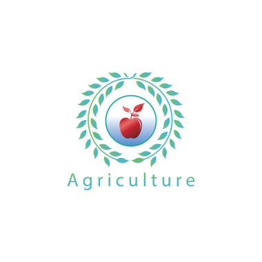 Apple logo illustration farm vector icon design