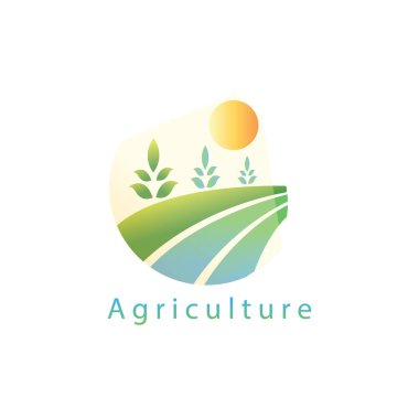 logo nature circle agricultural symbol vector design illustration