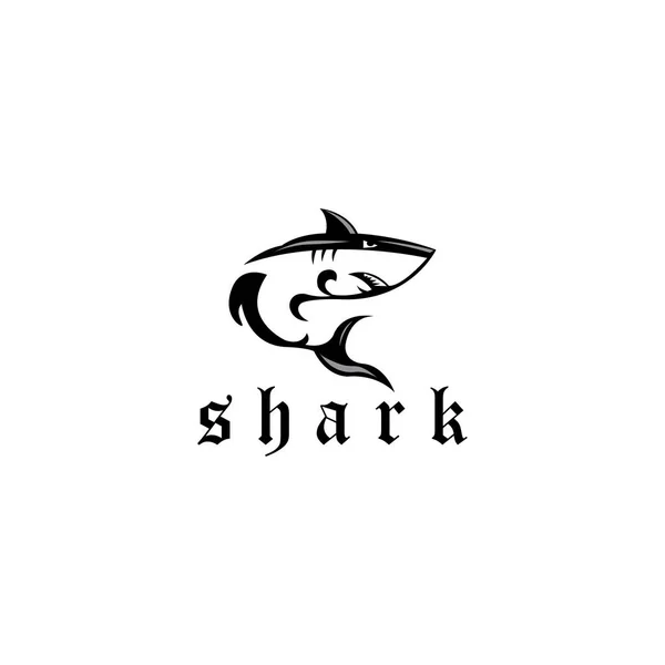 Shark Animal Logo Vector Design Illustration — Stock Vector