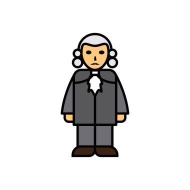 Hakim karakter ikonu vektör tasarımı illüstrasyonu