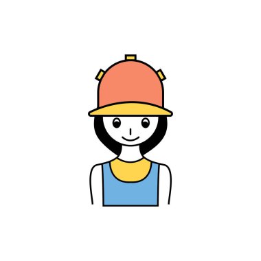 karakter oluşturucu simgesi vektör tasarım çizimi