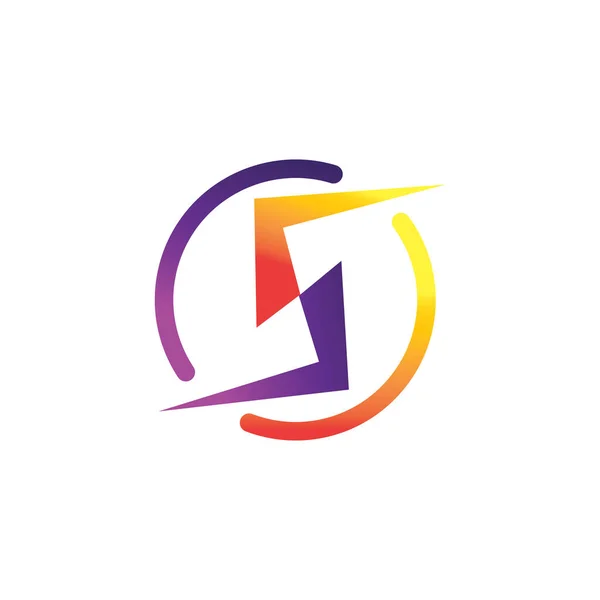 Harf Logo Illüstrasyon Çember Tasarım Şablonu Şirketi — Stok Vektör