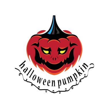 kabak logosu renk illüstrasyon korku vektörü tasarımı 