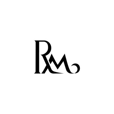 Rm initials logo typography letter vector