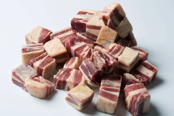 Beyaz Arka Planda Etli Biftek — Stok fotoğraf