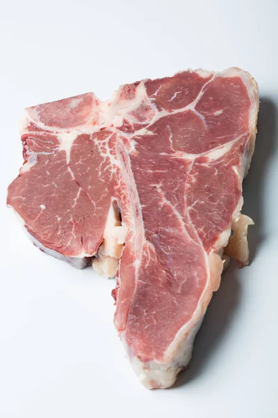 Hús Steak Fehér Háttér Jogdíjmentes Stock Képek