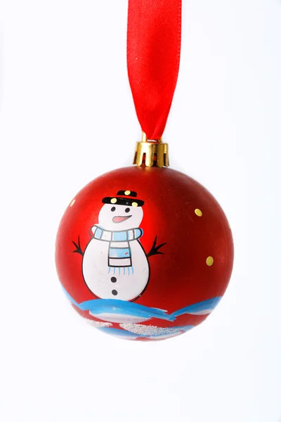 Christmas tree, toys on white background — Stock Photo, Image
