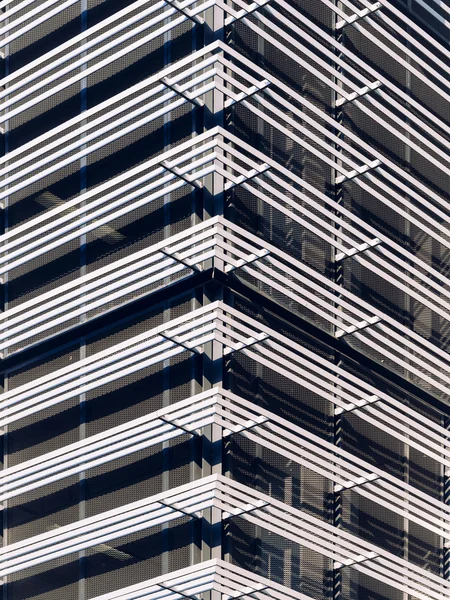 Arquitetura detalhes estrutura de padrão de fachada moderna — Fotografia de Stock
