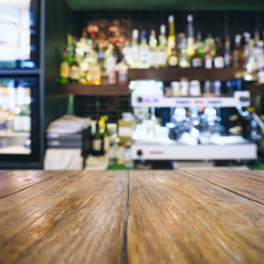 Masa üstü bulanık Bar Bar Restoran Cafe iç arka plan ile