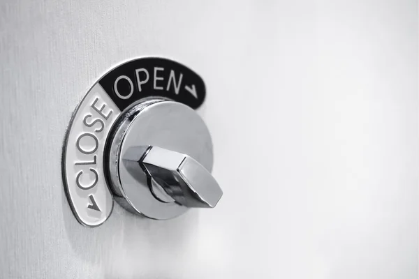 Door lock system with Open and Close Symbol — Stock Photo, Image