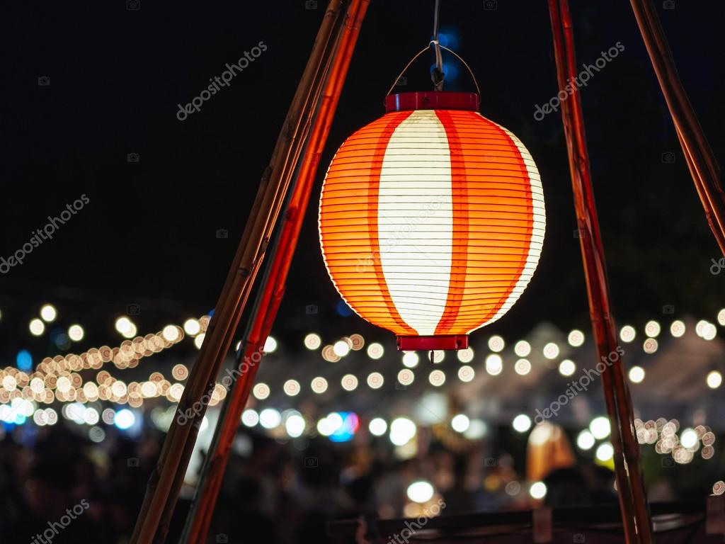 Japan Red Lantern decoration outdoor Festival Event party Stock Photo by  ©viteethumb 108190946