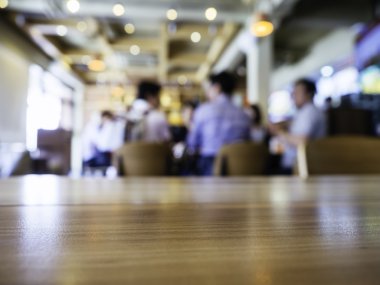 Tablo üst Counter insanlar bulanık ve Restoran Salonu 