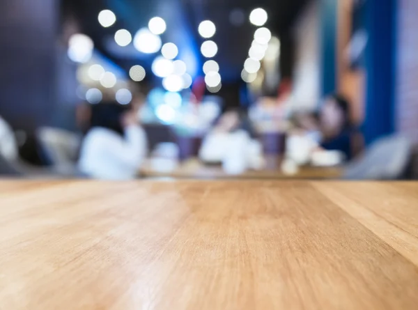 Table top Counter Bar with Blurred People Restaurant Shop — Stock Photo, Image