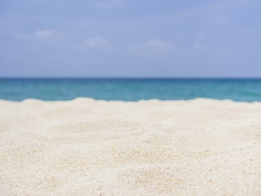 Plaj kum gökyüzü deniz yaz tatil arka plan 