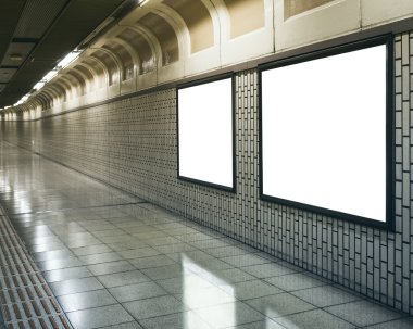 Metro İstasyonu Billboard afiş ışık kutusu boş sahte 