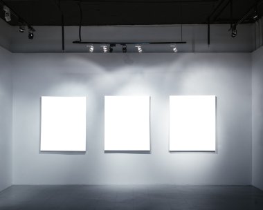 Duvar ile spot Galeri göstermek boş Poster alay