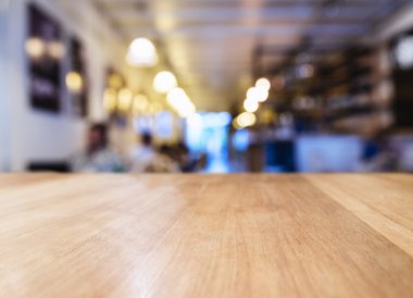 Masa üstü bulanık Bar Restoran Cafe iç arka plan ile