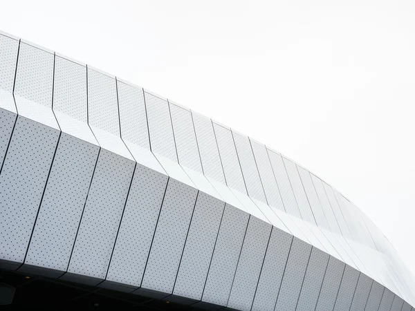 Detalhes da arquitetura moderna Padrão de design de fachada de metal — Fotografia de Stock