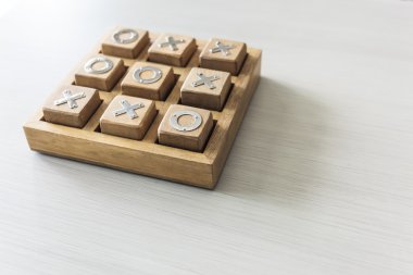 XO tic tac toe ahşap tahta oyunları