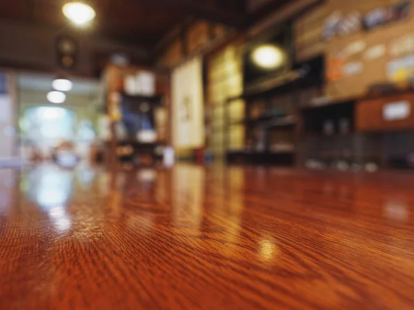 Tabel Top Blur Bar Cafe Latar Belakang Restoran Gaya Jepang — Stok Foto